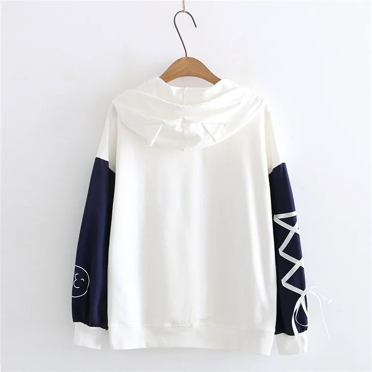 kawaiies-softtoys-plushies-kawaii-plush-Three Kawaii Cats Long Sleeve Two-Tone Cotton Hoodie Hoodies 