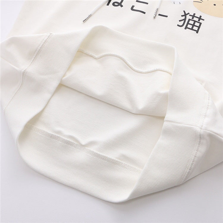 kawaiies-softtoys-plushies-kawaii-plush-Three Kawaii Cats Long Sleeve Two-Tone Cotton Hoodie Hoodies 