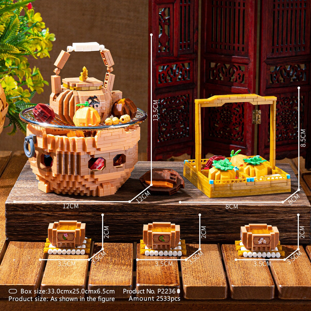 Traditional Chaozhou Clay Stove Tea BBQ Nano Building Blocks | NEW - Kawaiies - Adorable - Cute - Plushies - Plush - Kawaii