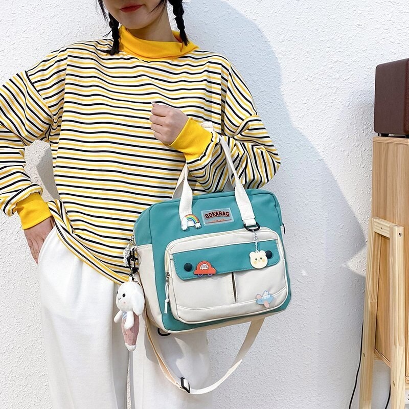 Two Tone Pastel Adventure Side Bag - Kawaiies - Adorable - Cute - Plushies - Plush - Kawaii