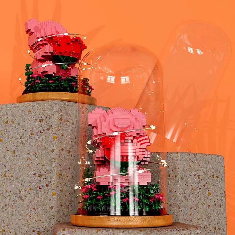 kawaiies-softtoys-plushies-kawaii-plush-Valentine Bear in Love Light Up Nano Building Block Build it 