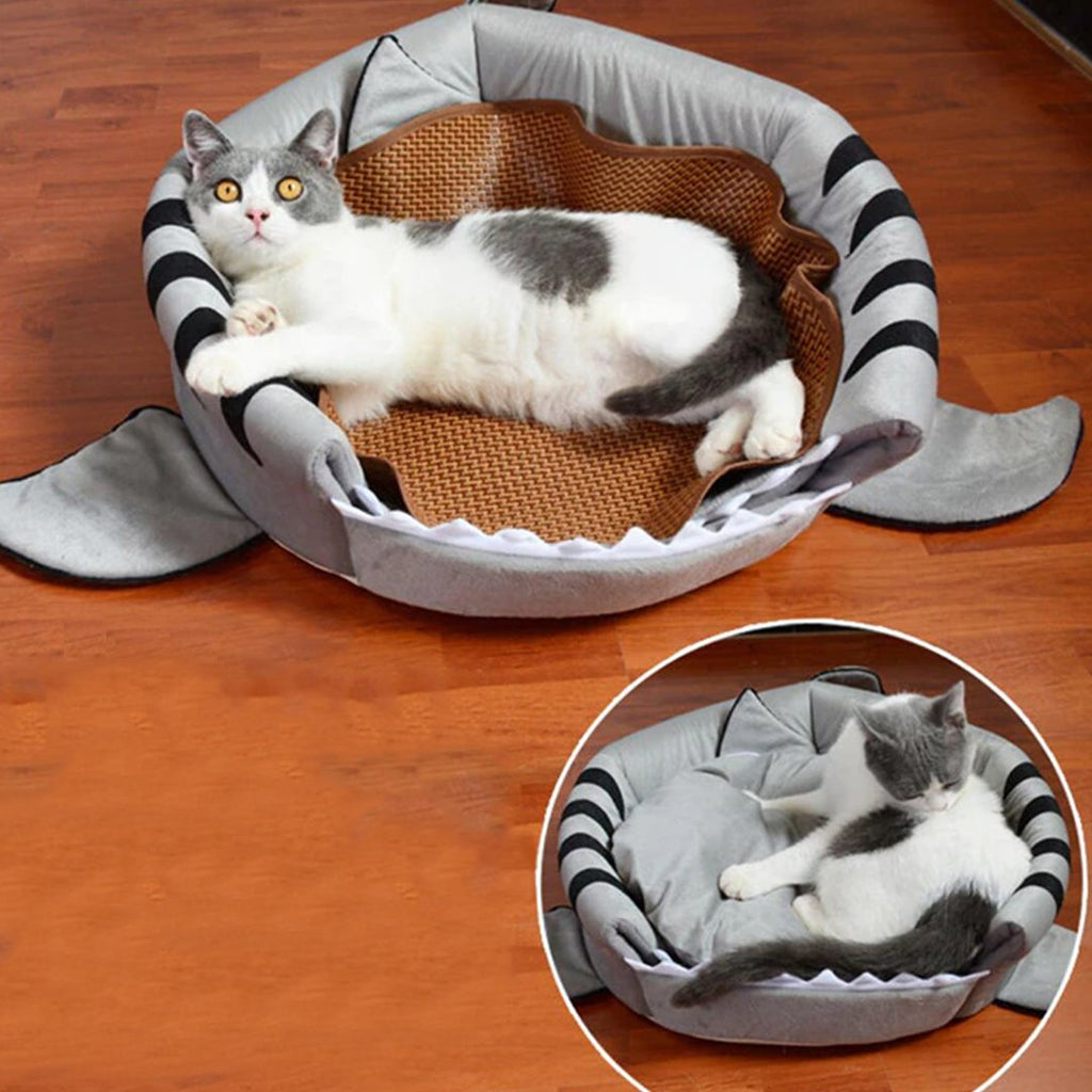 Warm Cosy Shark Pet Bed House - Kawaiies - Adorable - Cute - Plushies - Plush - Kawaii