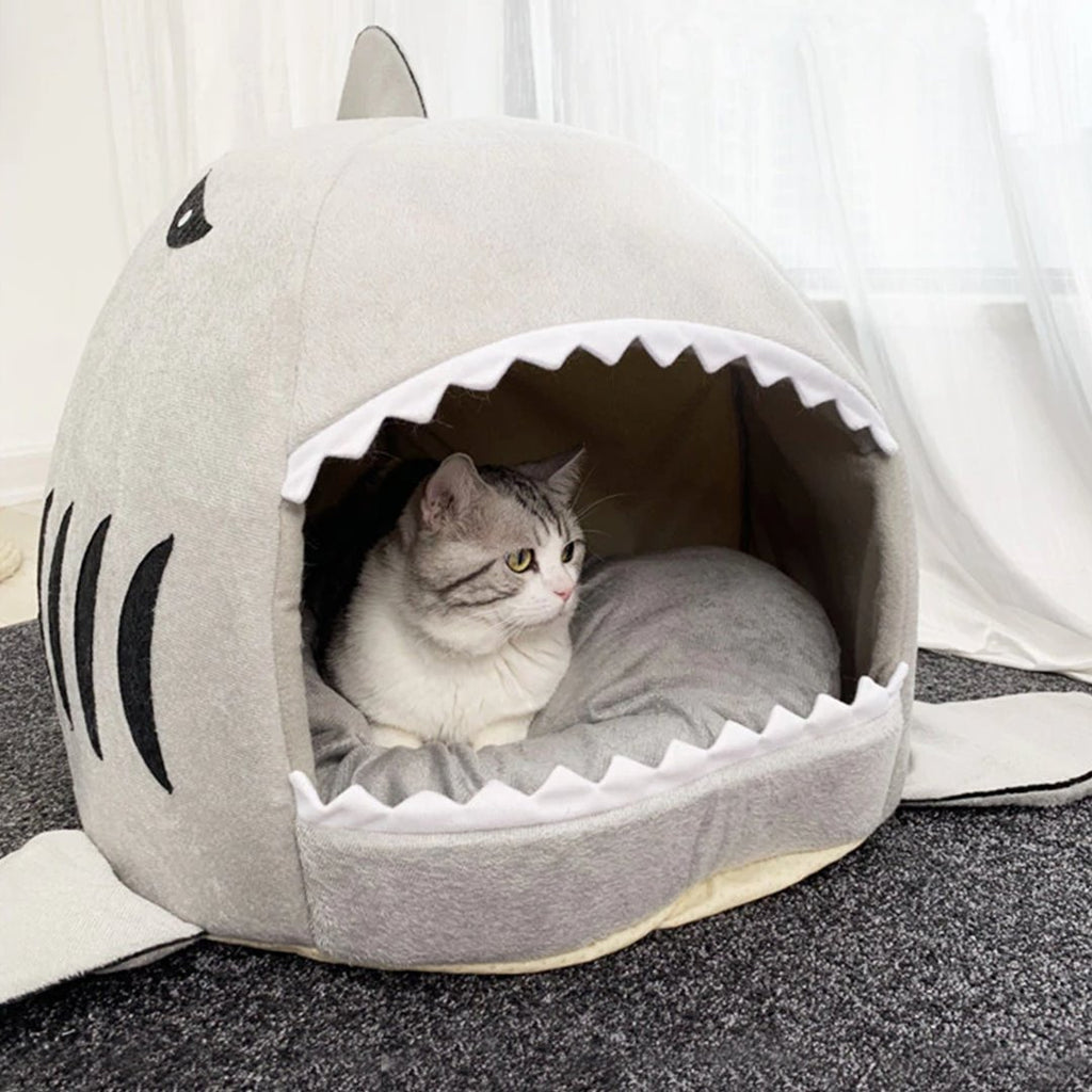 Warm Cosy Shark Pet Bed House - Kawaiies - Adorable - Cute - Plushies - Plush - Kawaii