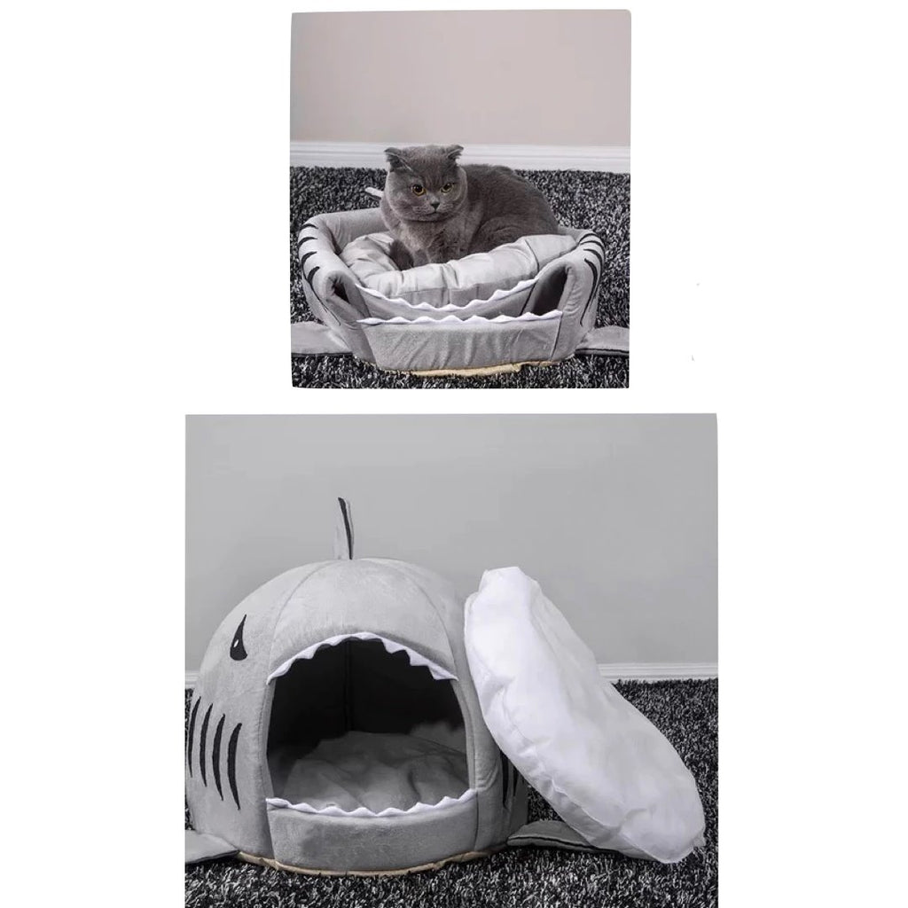 Warm Cosy Shark Pet Bed House - Kawaiies - Adorable - Cute - Plushies - Plush - Kawaii