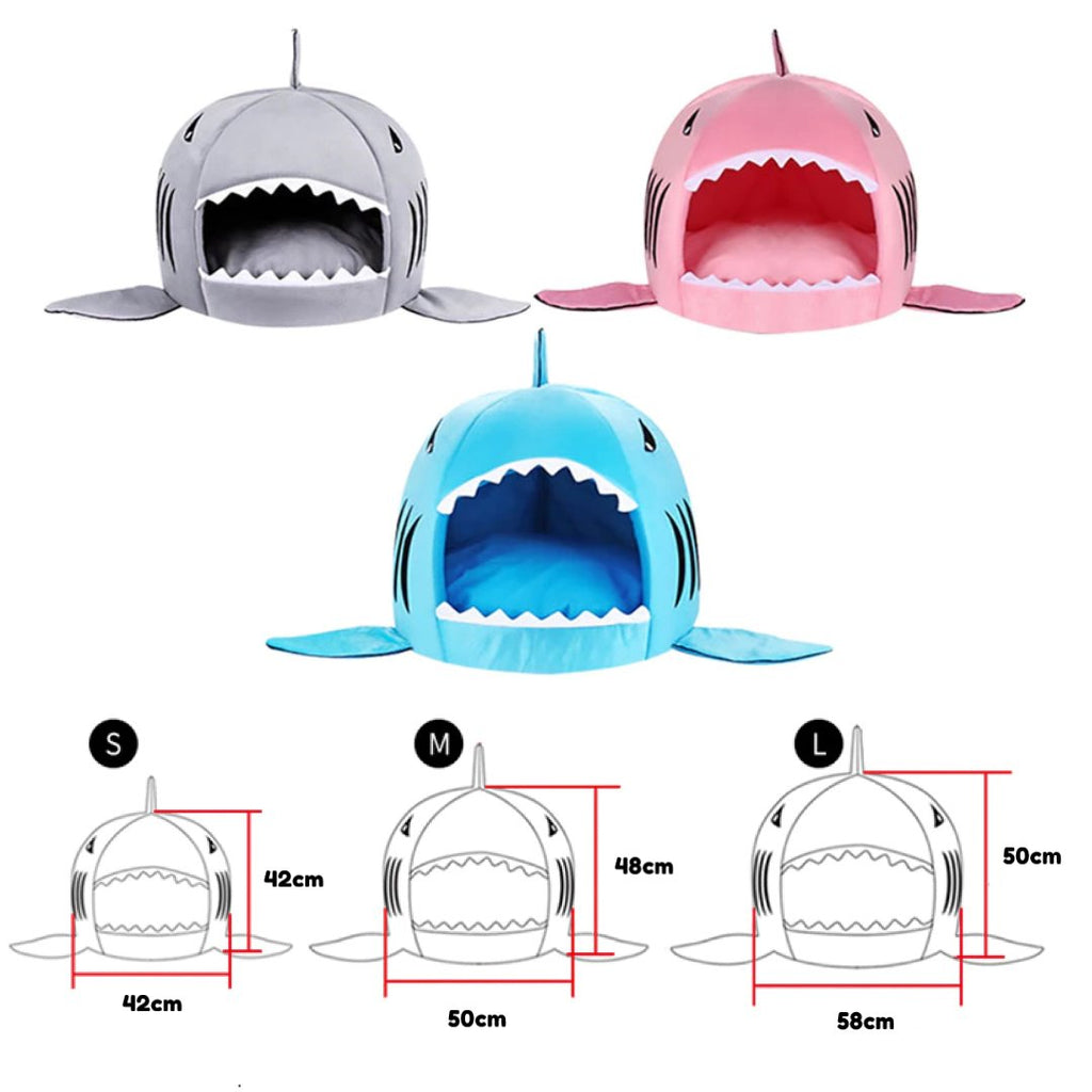 Warm Cosy Shark Pet Bed House - Kawaiies - Adorable - Cute - Plushies - Plush - Kawaii