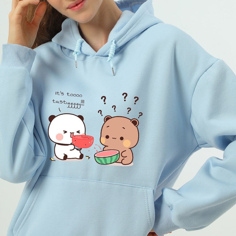 Watermelon Bears Part-Cotton Hoodie - Kawaiies - Adorable - Cute - Plushies - Plush - Kawaii