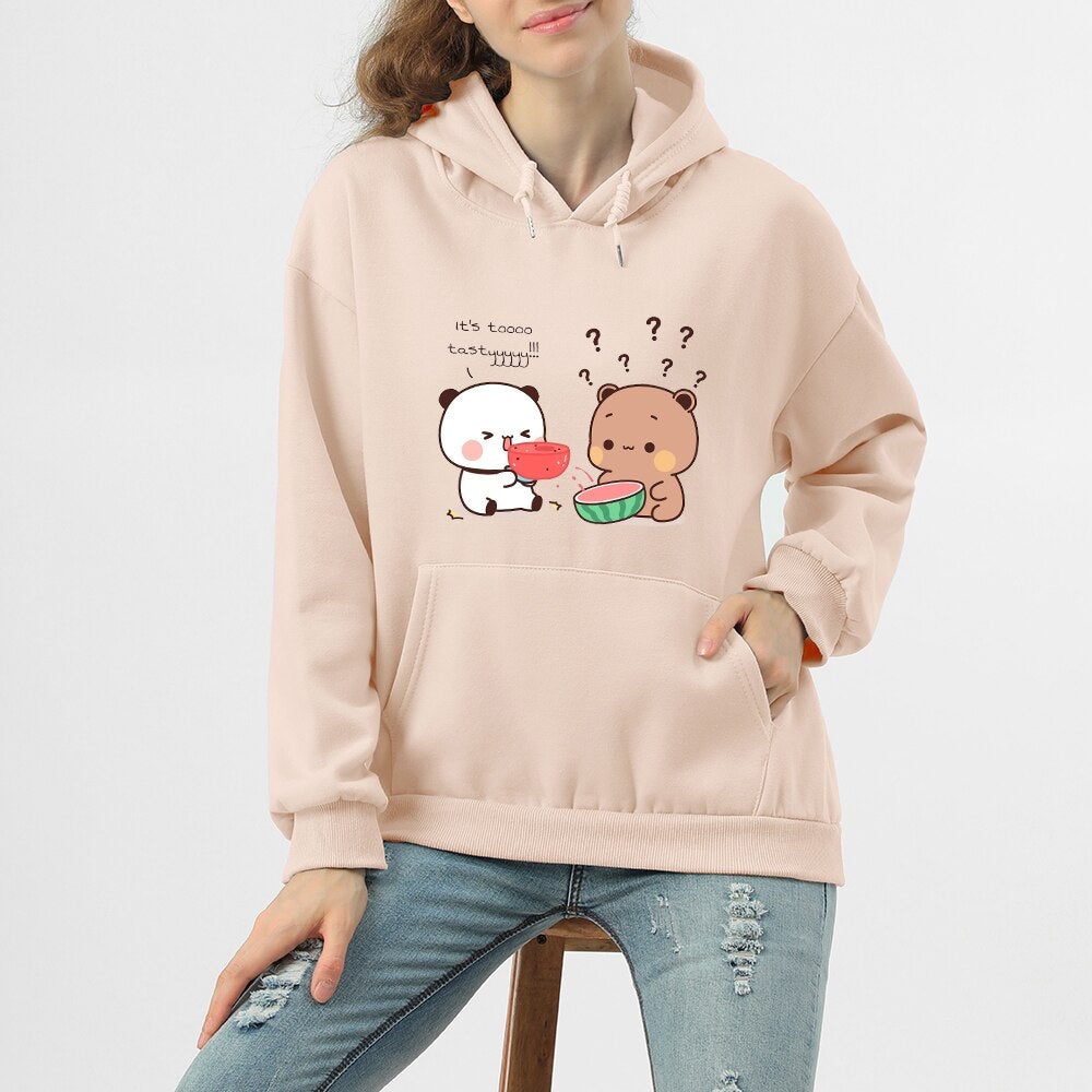 Watermelon Bears Part-Cotton Hoodie - Kawaiies - Adorable - Cute - Plushies - Plush - Kawaii