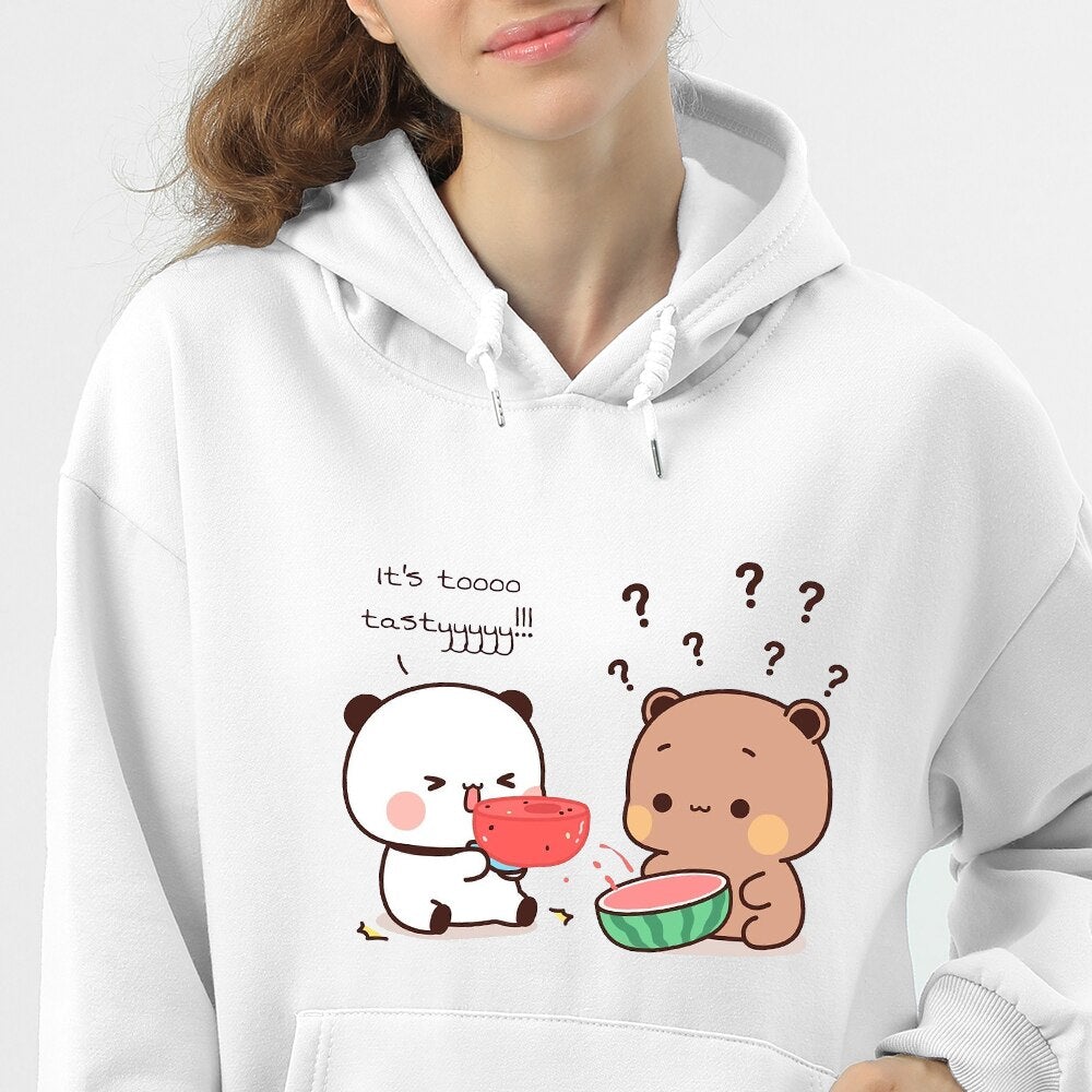 Watermelon Bears Part-Cotton Hoodie - Kawaiies - Adorable - Cute - Plushies - Plush - Kawaii