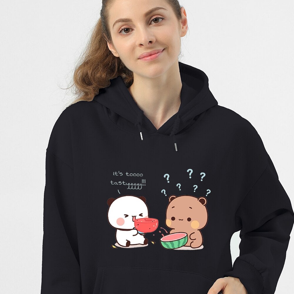 Watermelon Bears Part-Cotton Hoodie - Kawaiies - Adorable - Cute - Plushies - Plush - Kawaii