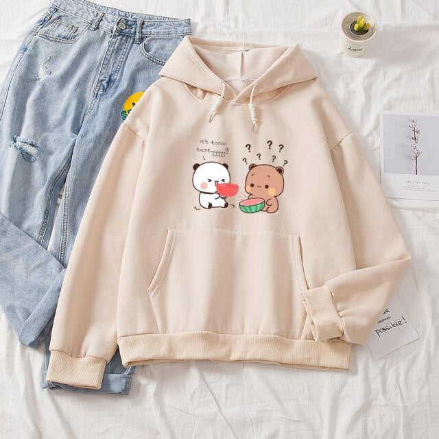 Watermelon Bears Part-Cotton Hoodie - Kawaiies - Adorable - Cute - Plushies - Plush - Kawaii