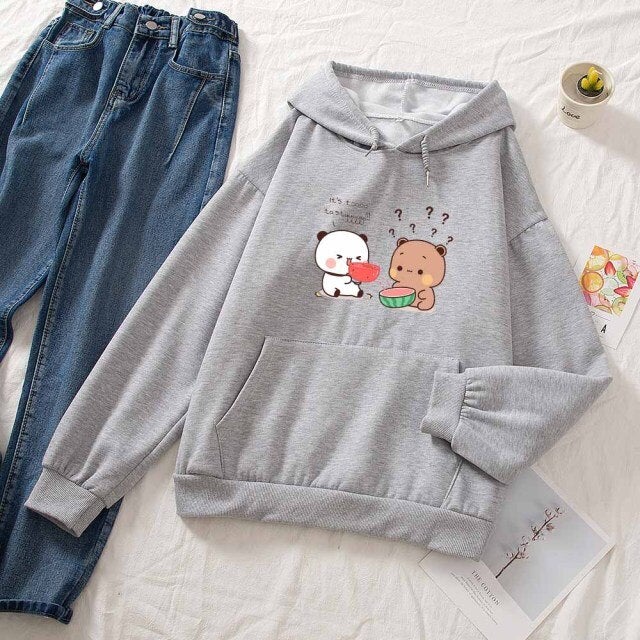 Watermelon Bears Part-Cotton Hoodie - Kawaiies - Adorable - Cute - Plushies - Plush - Kawaii