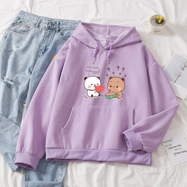 Watermelon Bears Part-Cotton Hoodie - Kawaiies - Adorable - Cute - Plushies - Plush - Kawaii