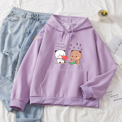 Watermelon Bears Part-Cotton Hoodie - Kawaiies - Adorable - Cute - Plushies - Plush - Kawaii