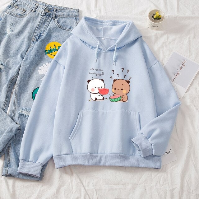 Watermelon Bears Part-Cotton Hoodie - Kawaiies - Adorable - Cute - Plushies - Plush - Kawaii