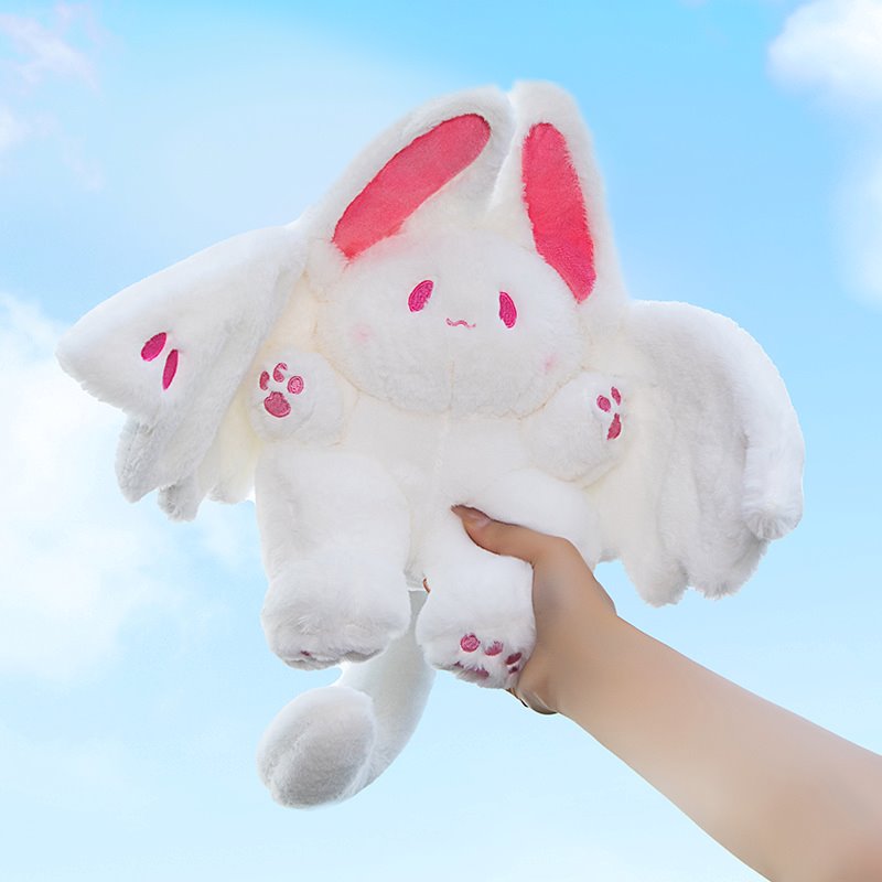 kawaiies-softtoys-plushies-kawaii-plush-White Kawaii Fluffy Bat Plushie | NEW Soft toy 