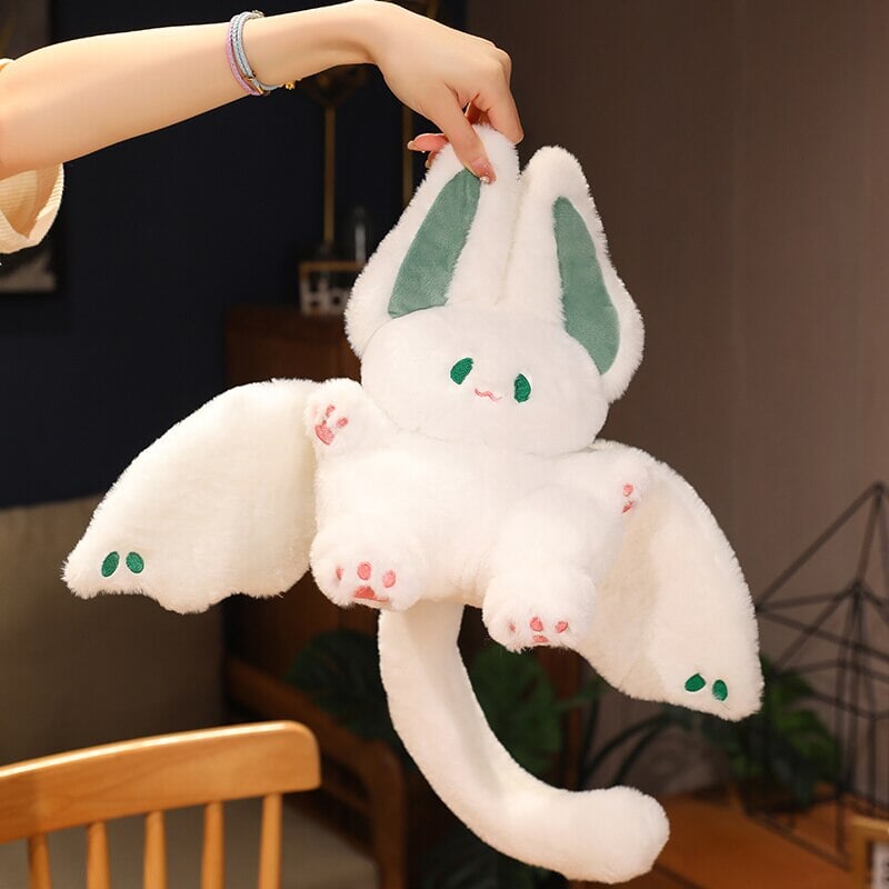 kawaiies-softtoys-plushies-kawaii-plush-White Kawaii Fluffy Bat Plushie | NEW Soft toy 25cm Green 