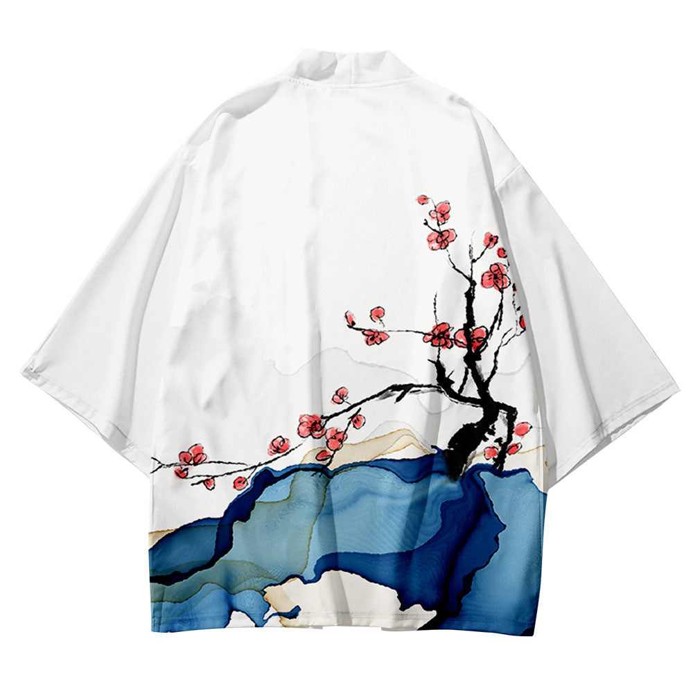 White Sakura Lake Japanese Women Kimono Robe Cardigan - Kawaiies - Adorable - Cute - Plushies - Plush - Kawaii