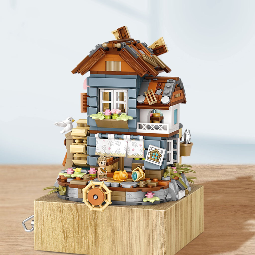 Windmill Country House Music Box Nano Building Blocks - Kawaiies - Adorable - Cute - Plushies - Plush - Kawaii