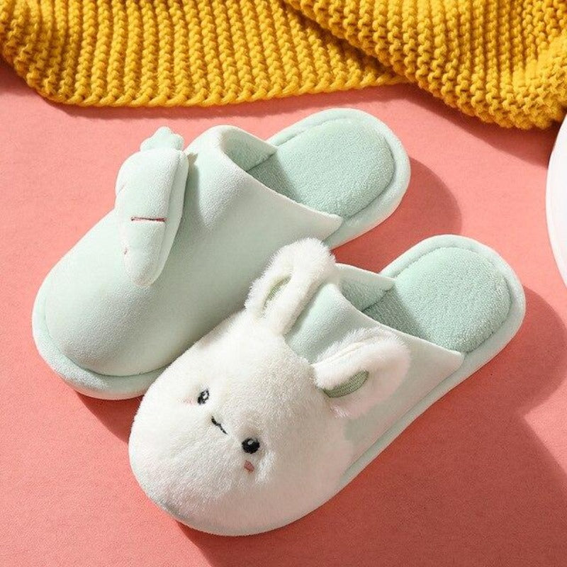 Bunny and Carrot Plush Slippers - Kawaiies - Adorable - Cute - Plushies - Plush - Kawaii