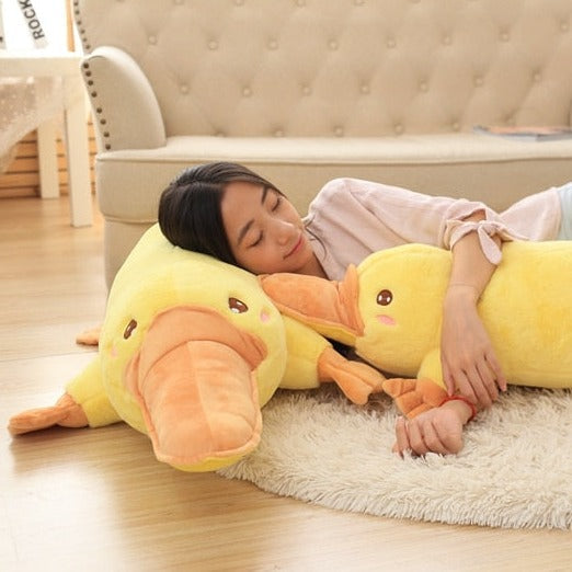 Yellow Kawaii Long Snuggly Platypus Plushie - Kawaiies - Adorable - Cute - Plushies - Plush - Kawaii