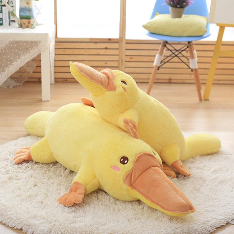 Yellow Kawaii Long Snuggly Platypus Plushie - Kawaiies - Adorable - Cute - Plushies - Plush - Kawaii