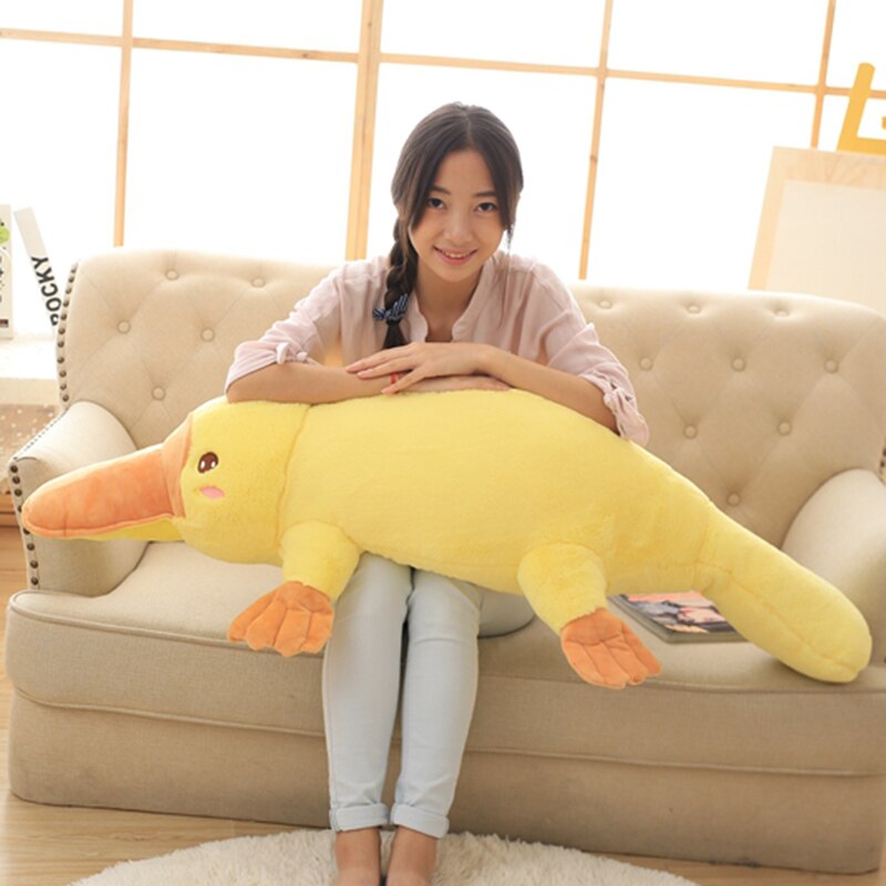 Yellow Kawaii Long Snuggly Platypus Plushie - Kawaiies - Adorable - Cute - Plushies - Plush - Kawaii