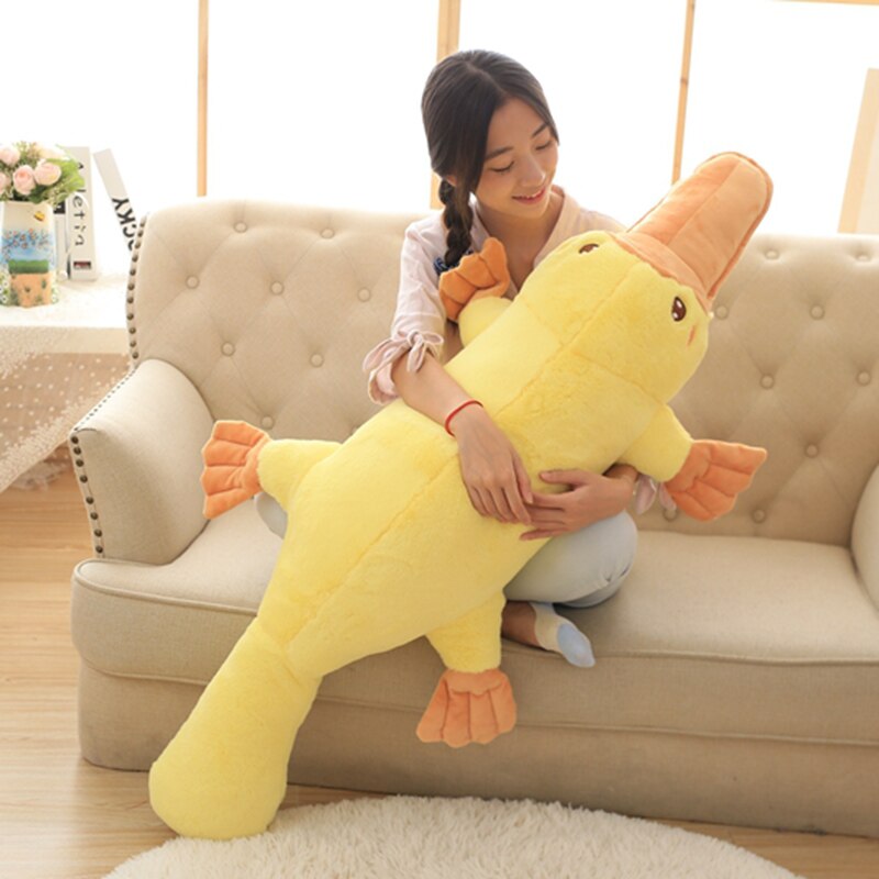 Yellow Kawaii Long Snuggly Platypus Plushie - Kawaiies - Adorable - Cute - Plushies - Plush - Kawaii