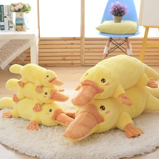 Yellow Kawaii Long Snuggly Platypus Plushie - Kawaiies - Adorable - Cute - Plushies - Plush - Kawaii