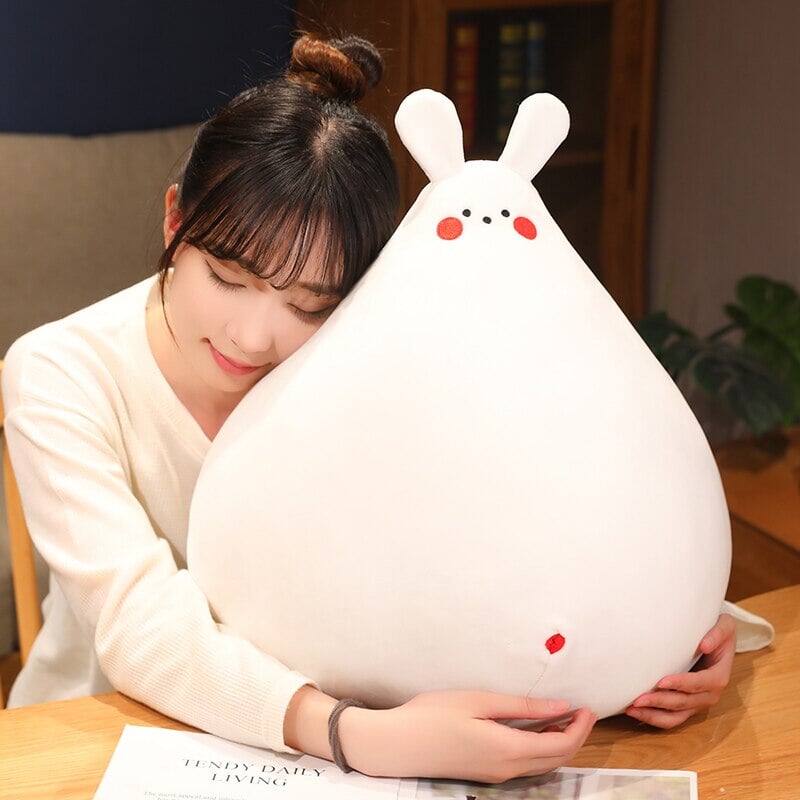 kawaiies-softtoys-plushies-kawaii-plush-Zuki the White Bunny Plushie with Mini Face | NEW Soft toy 
