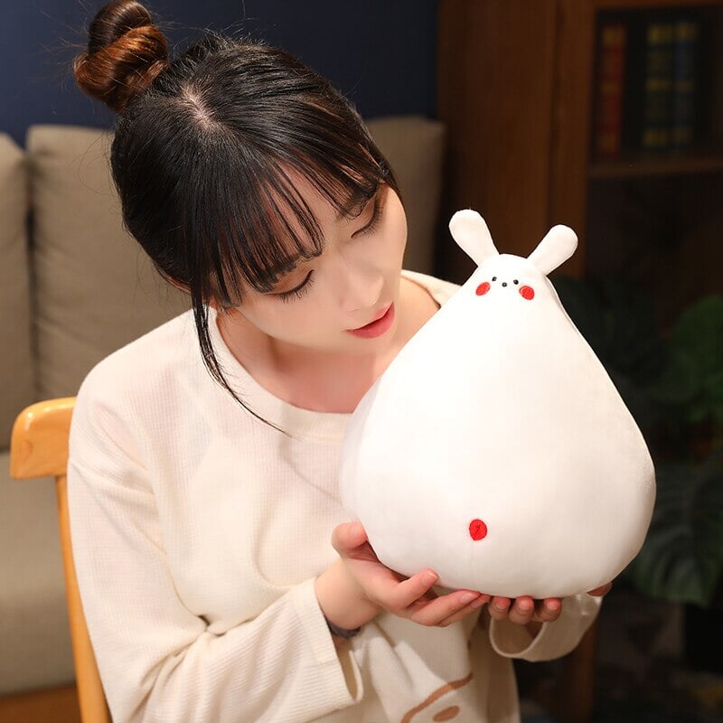 kawaiies-softtoys-plushies-kawaii-plush-Zuki the White Bunny Plushie with Mini Face | NEW Soft toy 